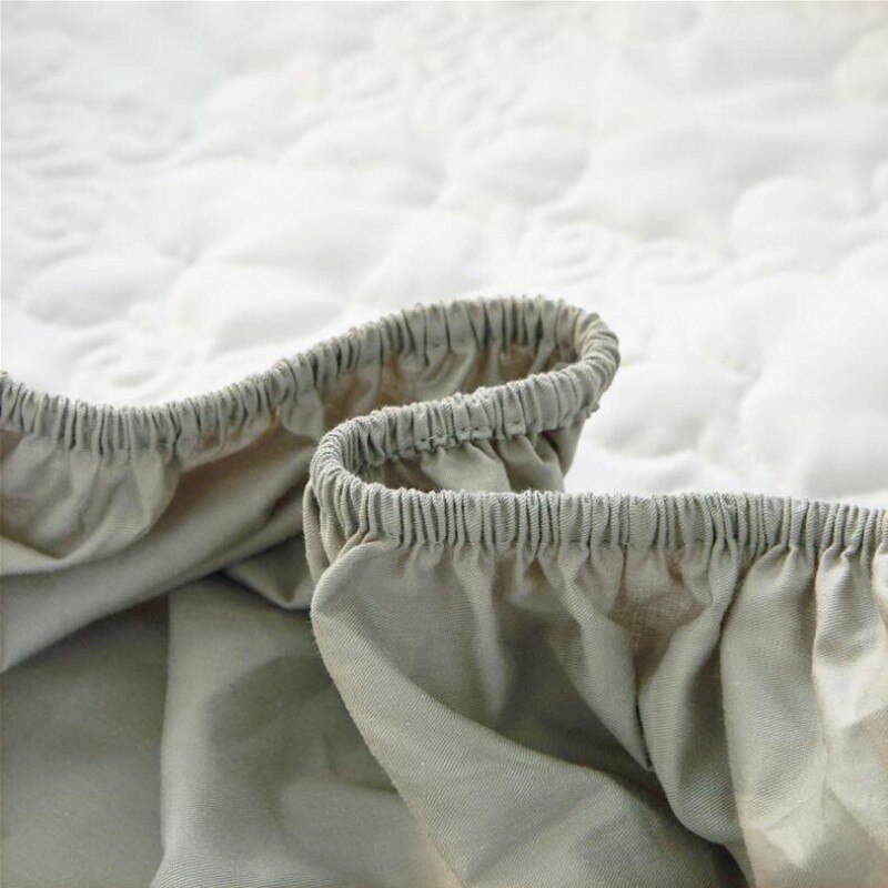 Runde quiltet madrasbeskytter bomuldslaken med elastikbånd romantisk tema hotel sengelinned bryllupssengetøj