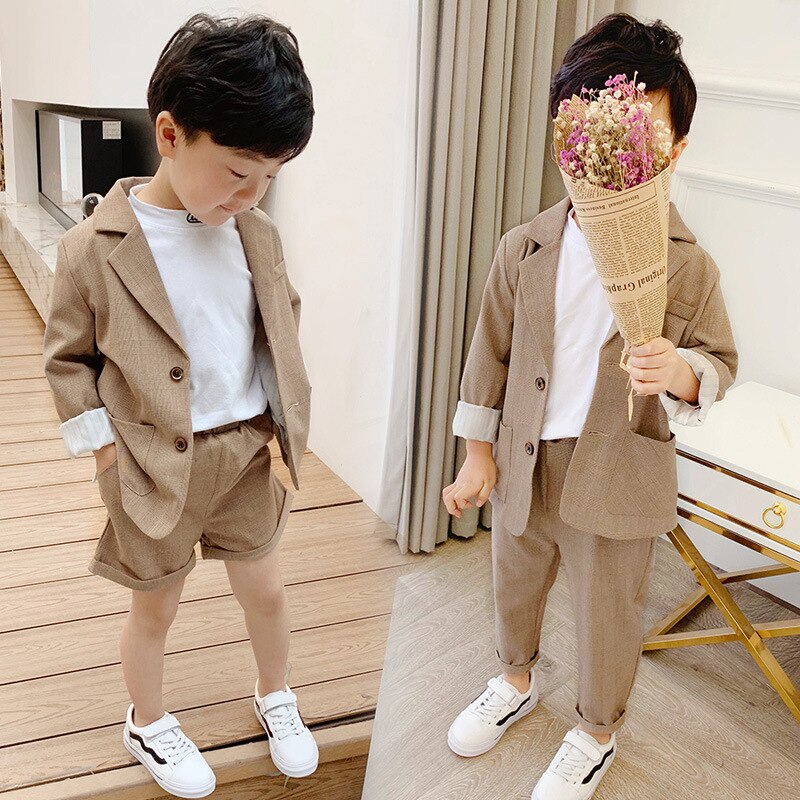 Girls Boys Suits for Wedding Kids Blazer School Suit Boys Costume Toddler Suits Set Formal Girl Suit Children Clothes 2PCS ZH142
