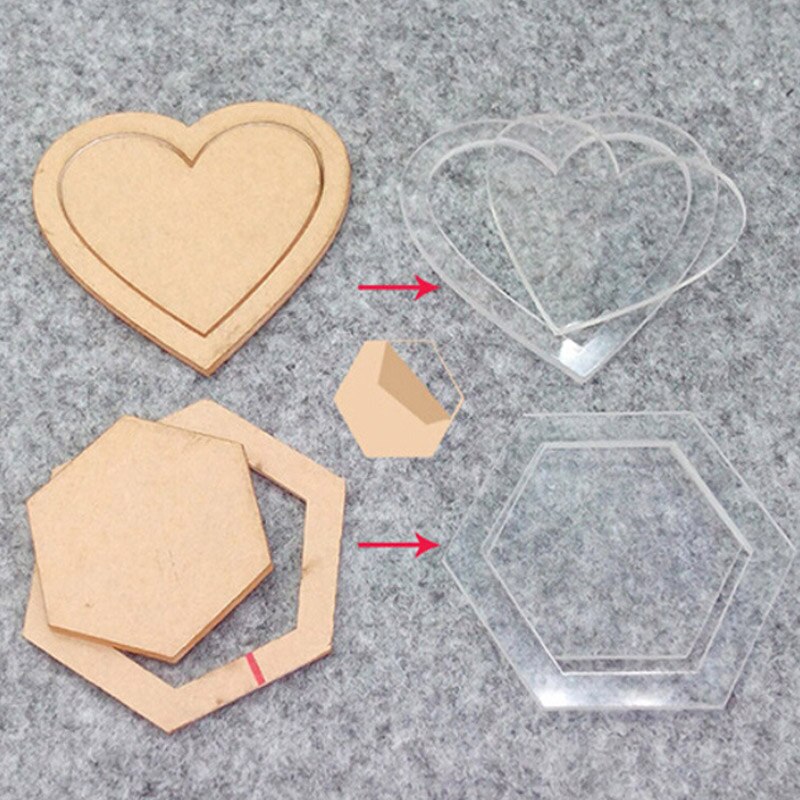 54 sztuk Wykonany ręcznie rękodzieło robić szycia patchworku Quilter zestaw przezroczyste szablony wielokrotnego użytku z tworzywa sztucznego narzędzie robić majsterkowania akcesoria robić szycia