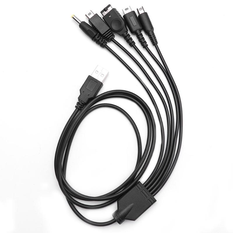 5 i 1 usb ladekabel til nintend 3ds xl nds lite ndsi ll wii u lader til nintendo gba til sony psp 1000/ 2000 kabel