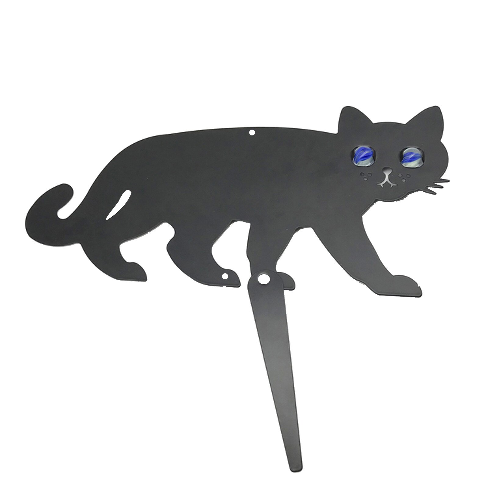 Plastikowy czarny kot wstawianie znak dekoracji domu dziedziniec odkryty kot kreskówkowy karty impreza z okazji Halloween wystrój ogrodu domu znaki #3: Default Title