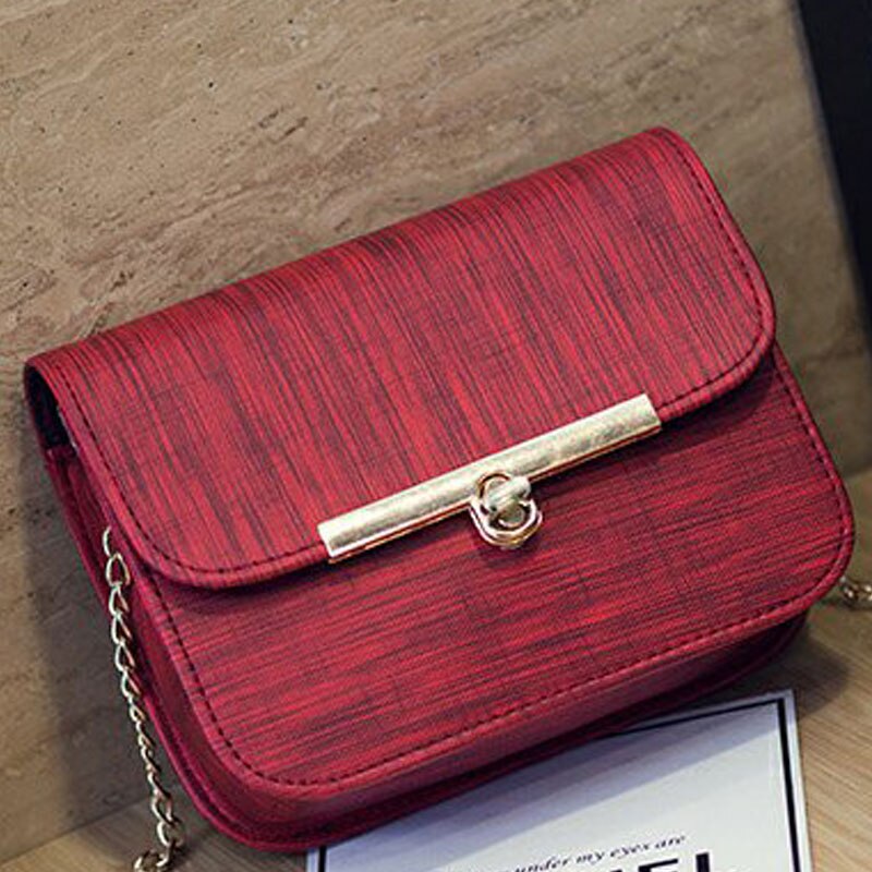 Crossbody tasker til kvinder lette punge og håndtasker pu læder lille skuldertaske taske mobiltelefon pose mønt tegnebog taske: Rød