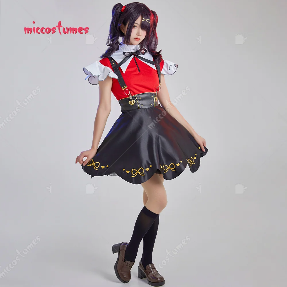 Miccostumes Women's Ame chan Cosplay Costume Cosplay Kawaii Suspender Skirt with Complete Accessories