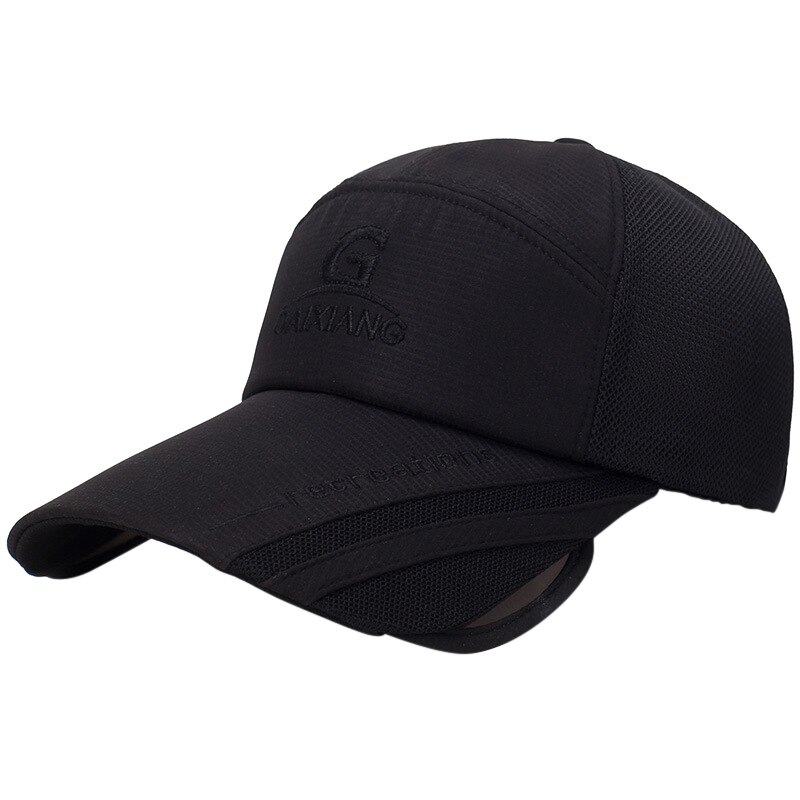 Baseball Cap Sunshade Tennis Golf Cap Wide Retractable Brim Cotton Breathable Mesh Fishing Camping Travel Beach Sport Cap: B