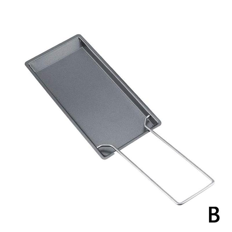 Schweizisk ostepande mini non-stick bagepande med lysestage sæt smør ost bagepande bbq ostebræt ovn smelter: B