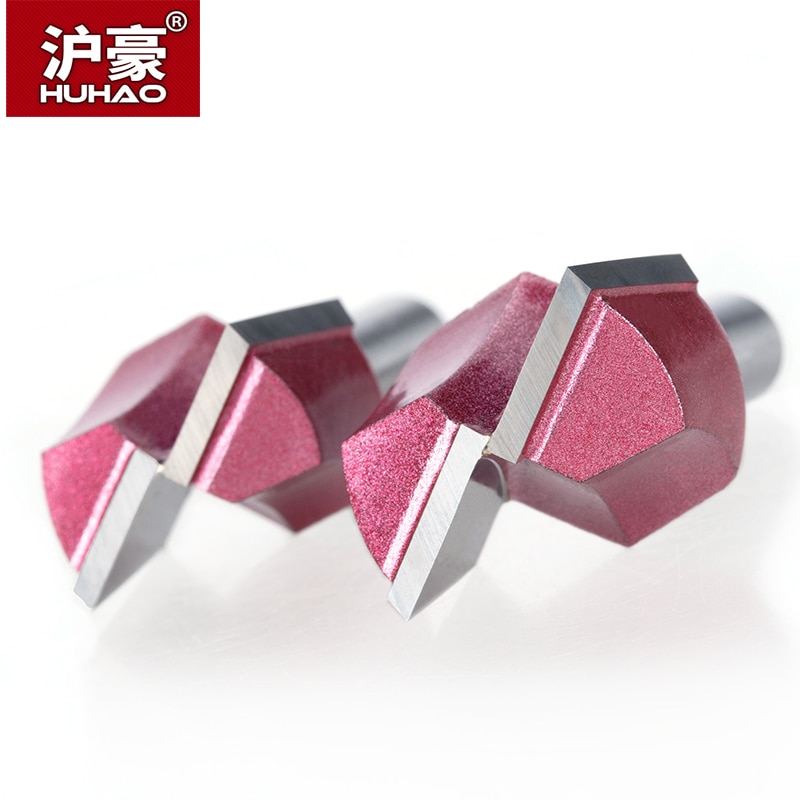 Huhao 1Pc Schacht 8Mm Cnc Reinigen Bodem Router Bit Houtbewerking Gereedschap Bits Voor Hout Dubbele Fluit Carbide Getipt endmill