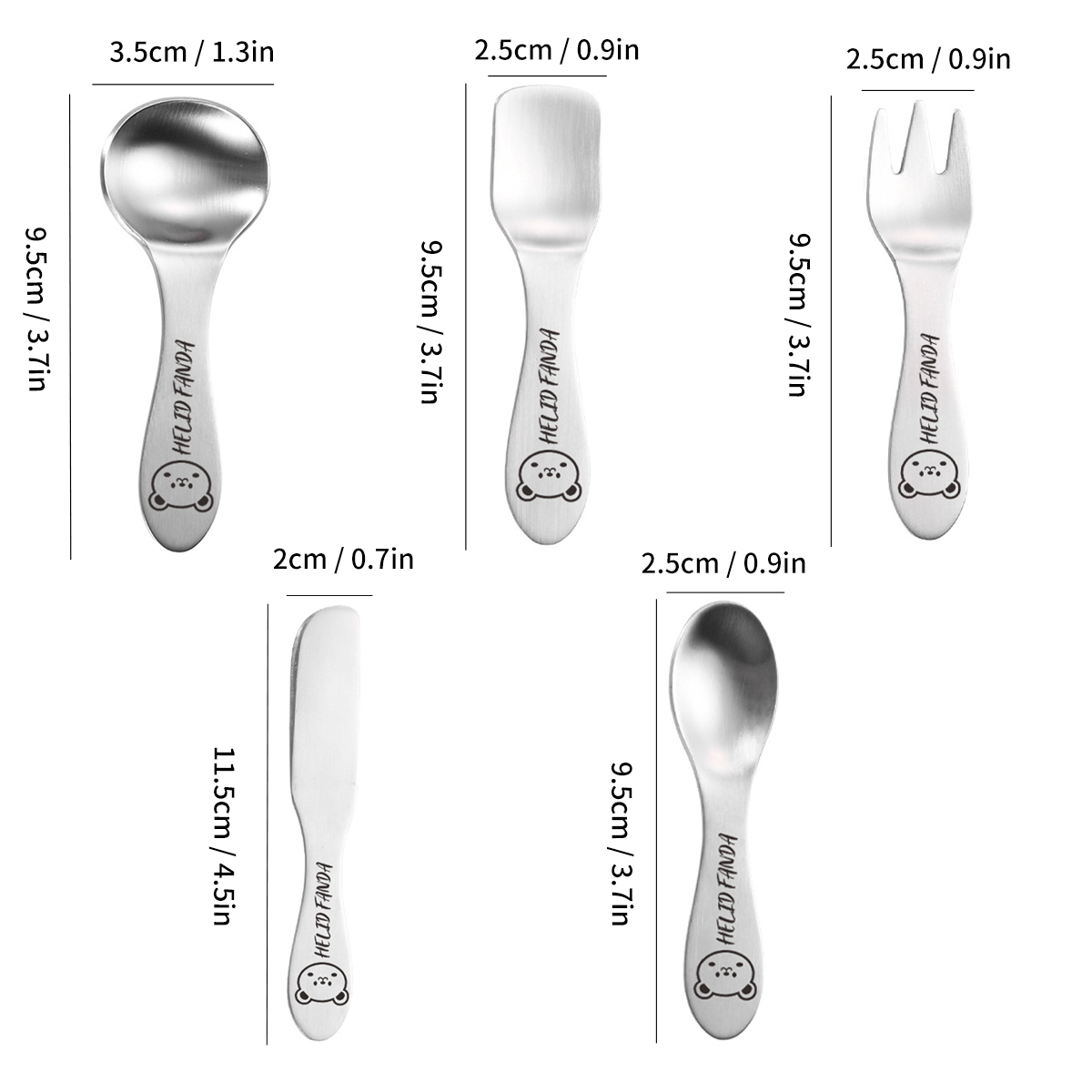WORTHBUY 304 Edelstahl Geschirr einstellen für freundlicher Mini Eis Nachtisch Löffel Gabel Messer Küchen geschirr freundlicher besteck: Rosa