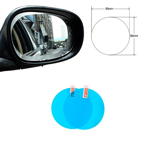 Anti-tåge bil spejl vindue klar film bil bakspejl beskyttende film vandtæt bil klistermærke 2 stk / sæt: 95-95