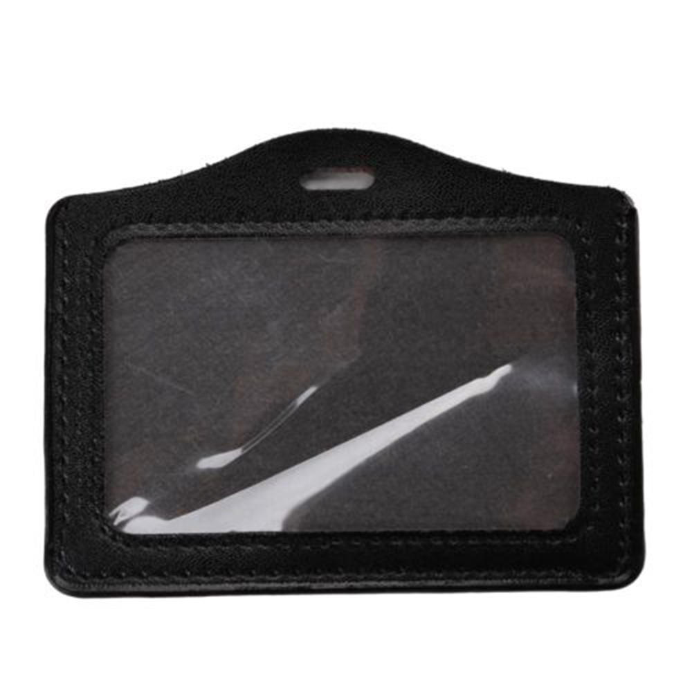 10Pcs Waterproof Transparent Card Holder PVC Credit ID Bank Card Cardholder Protective Case Pouch Sleeve Horizontal Bag Set: Horizontal Black