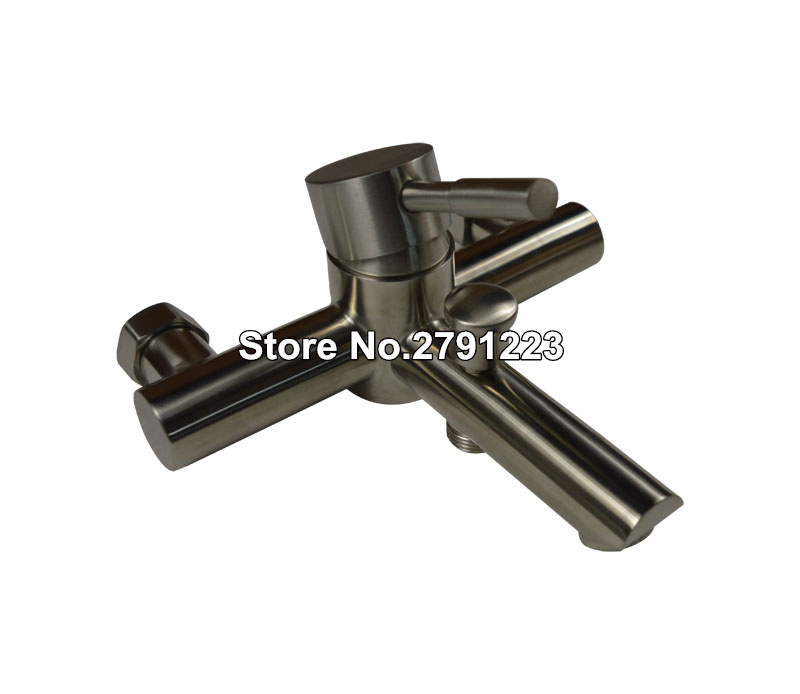 Brand Stainless Steel Bathroom Shower Tub Faucet Wall-mounted Faucet Bathroom Wall Mount 8" Rainfall Shower Faucet system