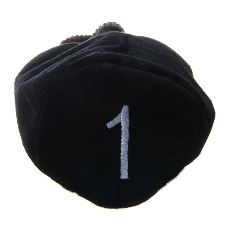einstellen von 3 Schwarz lang Nacken Golf Verein Kopf Abdeckungen Headcover schützen 1 3 5