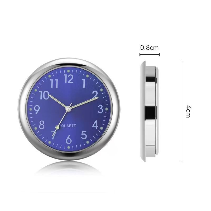 40mm Mini leuchtende Auto Uhr Digitaluhr Mechaniker Quarzuhren aufkleben Auto Ornament Zubehör