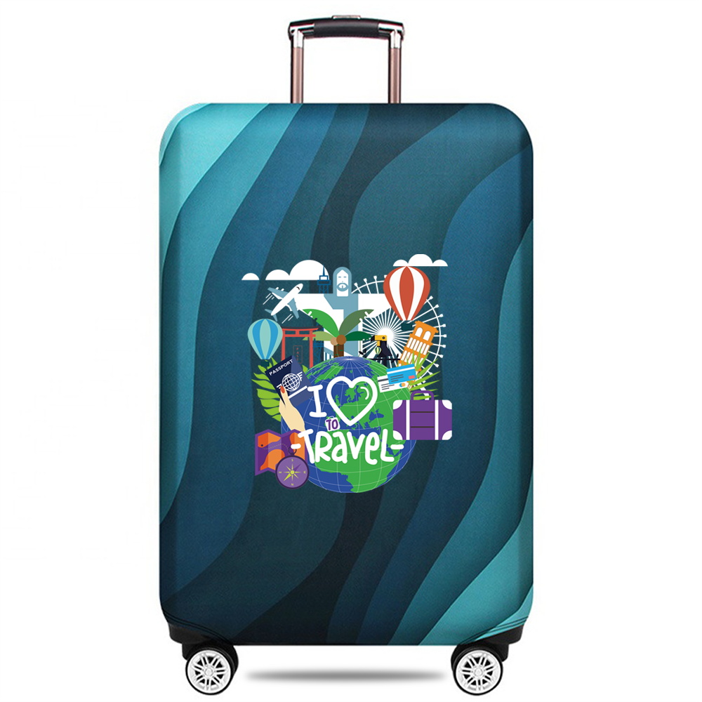 Luggage Cover Stretch Fabric Suitcase Protector Baggage Dust Case Cover Suitable for18-32 Inch Suitcase Case Travel Organizer: XL / Ivory