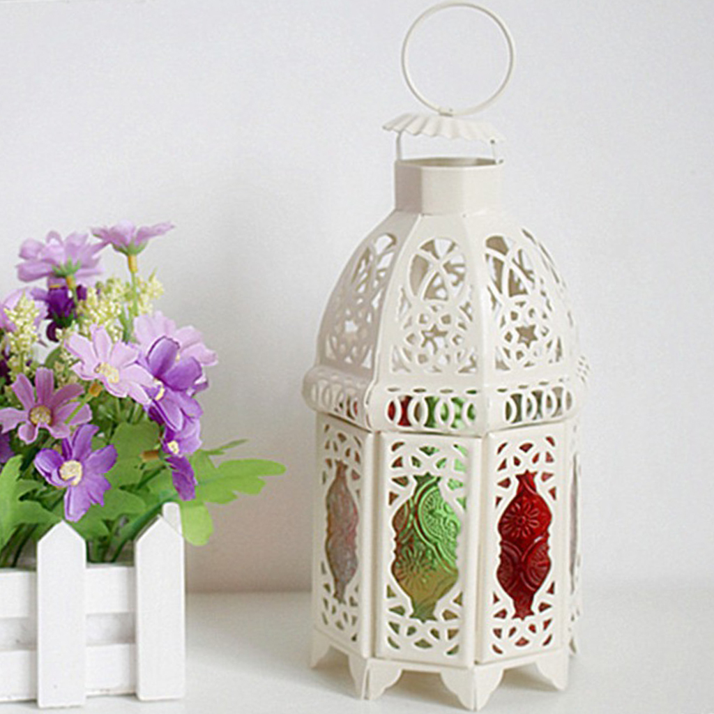 Glas Marokkaanse Lantaarns Thee Licht Kaars Houder Wind Licht Kandelaar Home Party Decoratie
