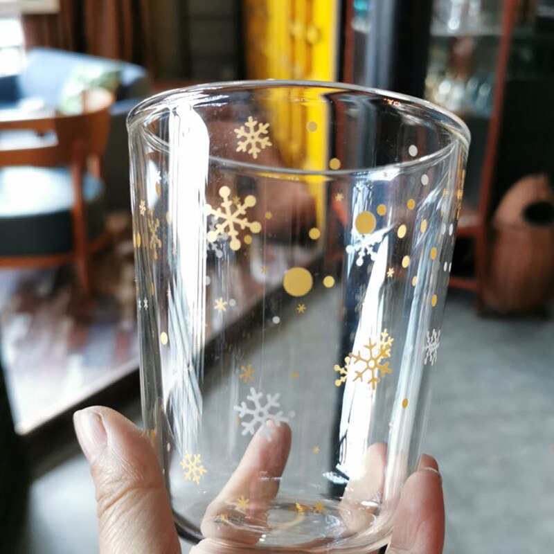 350ml sne glas julestjerne vand kop høj temperatur krus glas juletræ stjerne ønske kop xmas