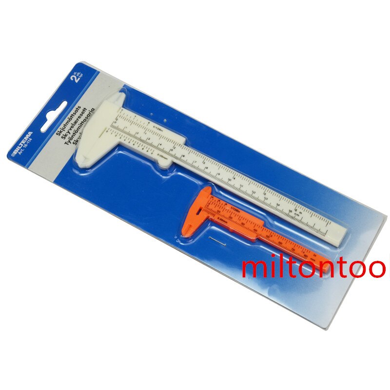 Mini pinza de pie de rey deslizante de plástico, regla de herramienta de medida, calibre deslizante, calibre de espesor, bricolaje, 80mm, 150mm, 6 pulgadas: 2 in 1 set