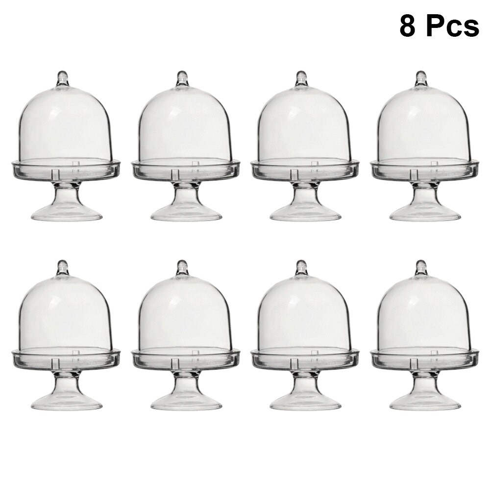 Transparent Plastic Tray Candy Box For DIY Wedding Candy Box Baby Shower Birthday Guests Box Clear Candy Box Party Supplies: 8pcs Tranparent