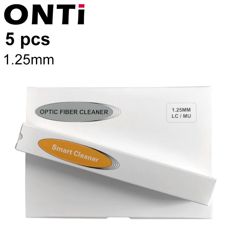 Onti 2Pcs One-Click Cleaner Glasvezel Schoner Pen Reinigt 2.5Mm Sc Fc St En 1.25Mm lc Mu Connector Over 800 Keer: 5pcs 1.25mm