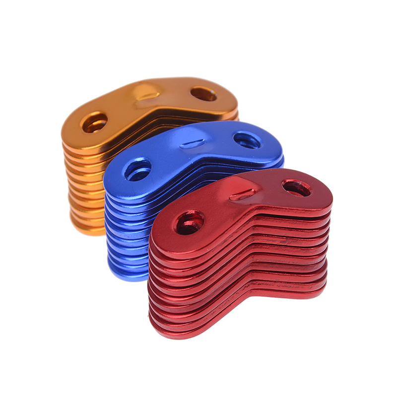 Utendørs camping aluminiumslegering ledningsskinner tau strammere telt fyr linje tau strammere 10 stk