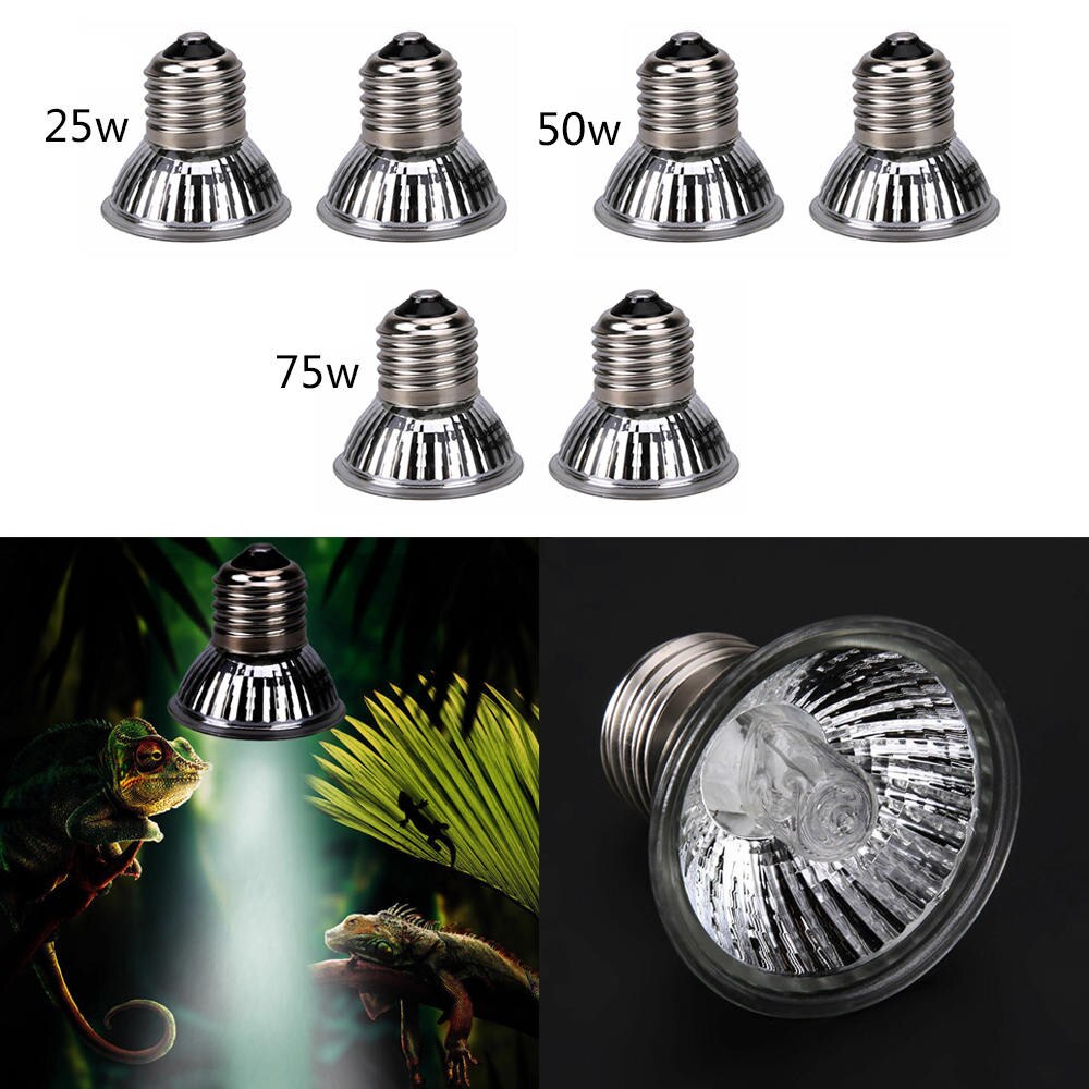 2 sztuk 25/50/75W UVA + UVB gad żółw lampa grzewcza spektrum światła lampy opalające gad lęgowy akcesoria dla zwierząt