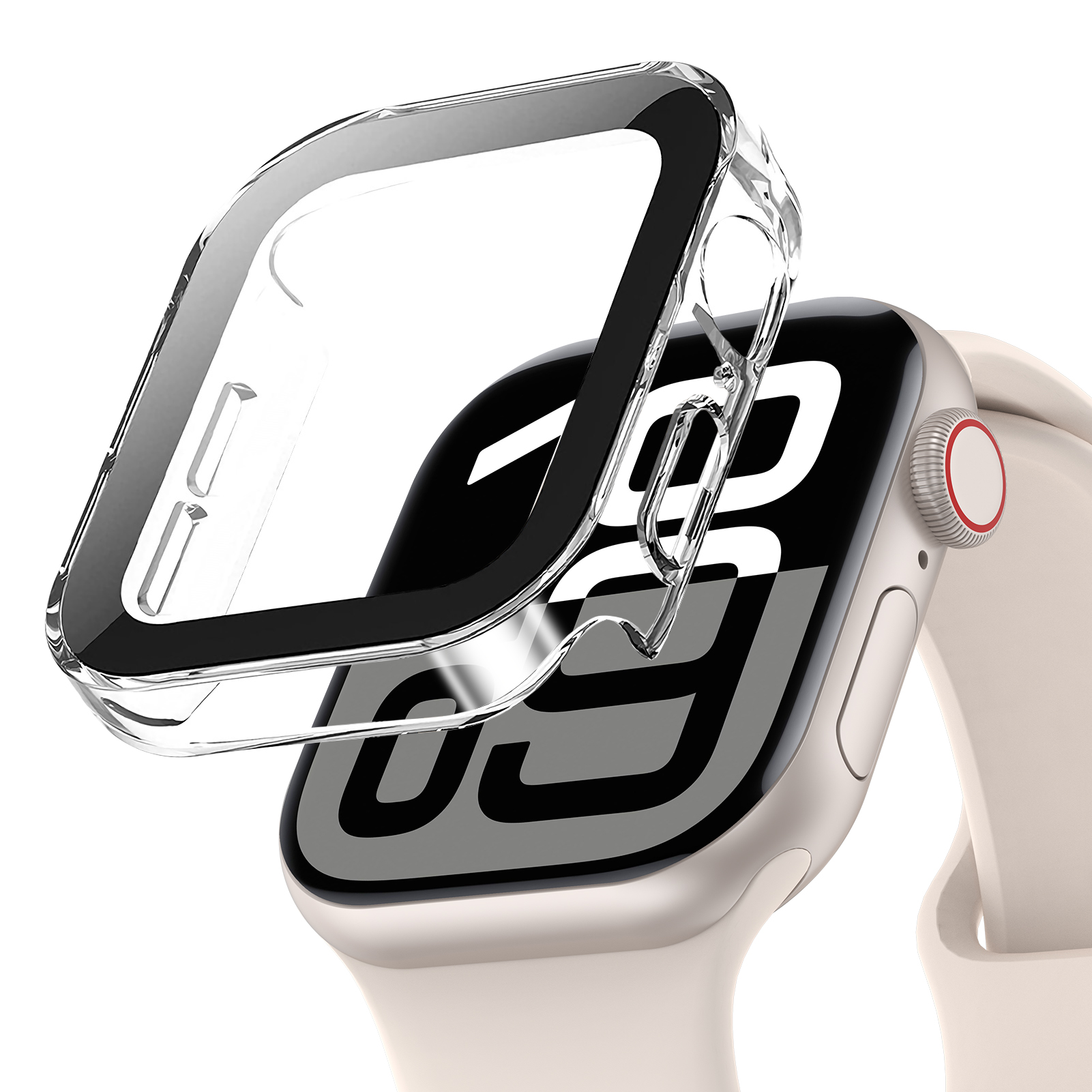 Waterproof Case for Apple Watch 10 46mm 42mm Accessories Straight Edge Screen Protector glass+Cover iWatch series 10 46 mm 42 mm