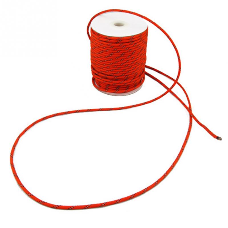 Paracord da campeggio all&#39;aperto 4mm corda per tenda riflettente in grassetto 20M 30M 50M baldacchino multifunzione cavo antivento abbigliamento sportivo all&#39;aperto