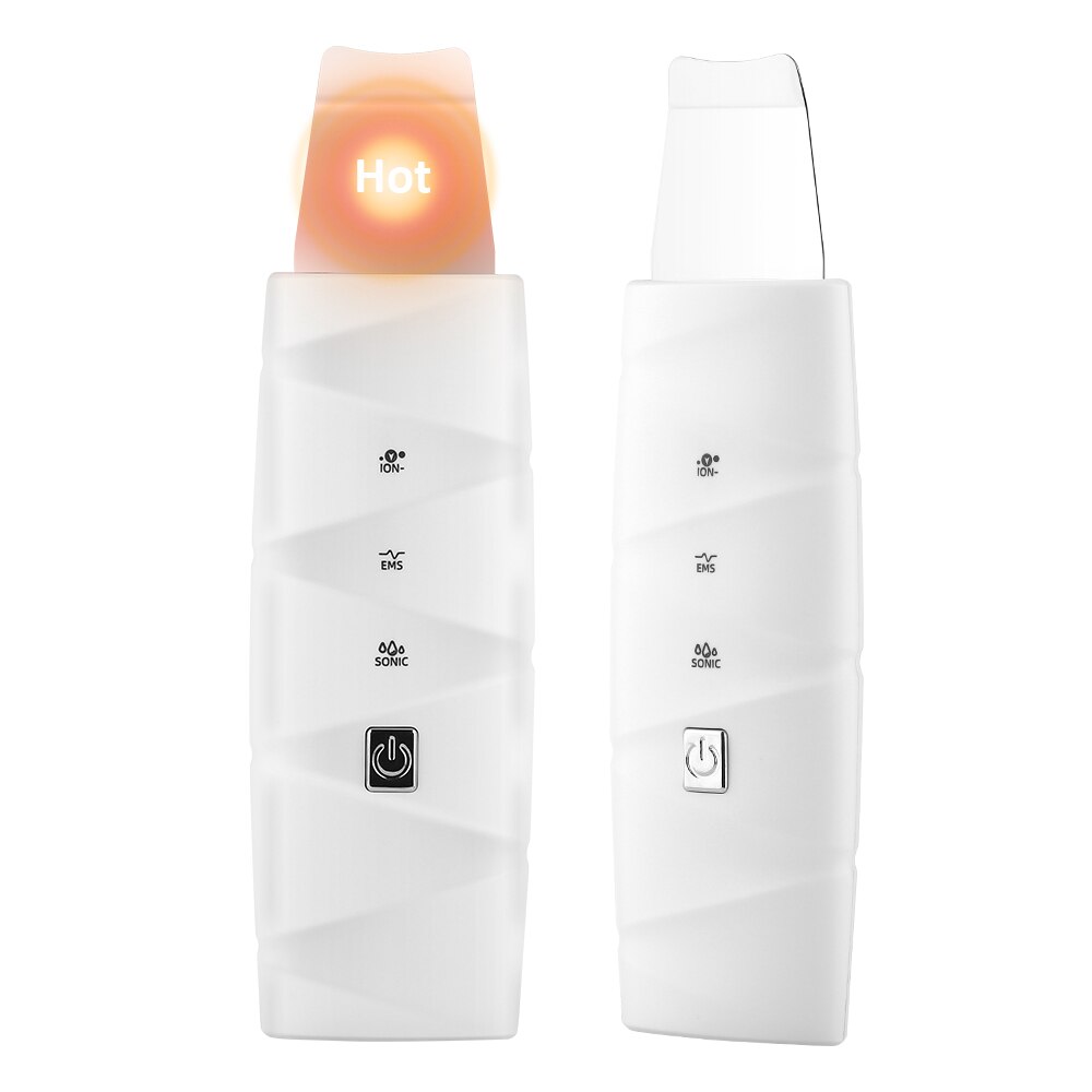 Heated Skin Scrubber Face Spatula Blackhead Remover Pore Cleaner Facial Lifting Tool Comedones Extractor for Deep Cleansing