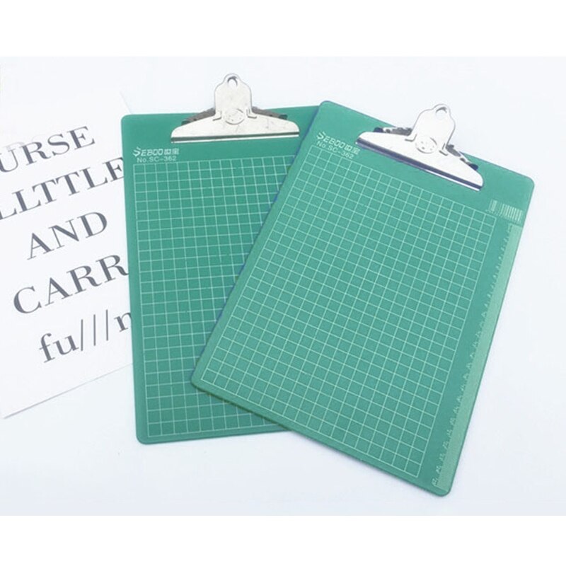 Plastique bleu A5 fichier trombone tableau d'écriture Document presse-papiers échelle Kit