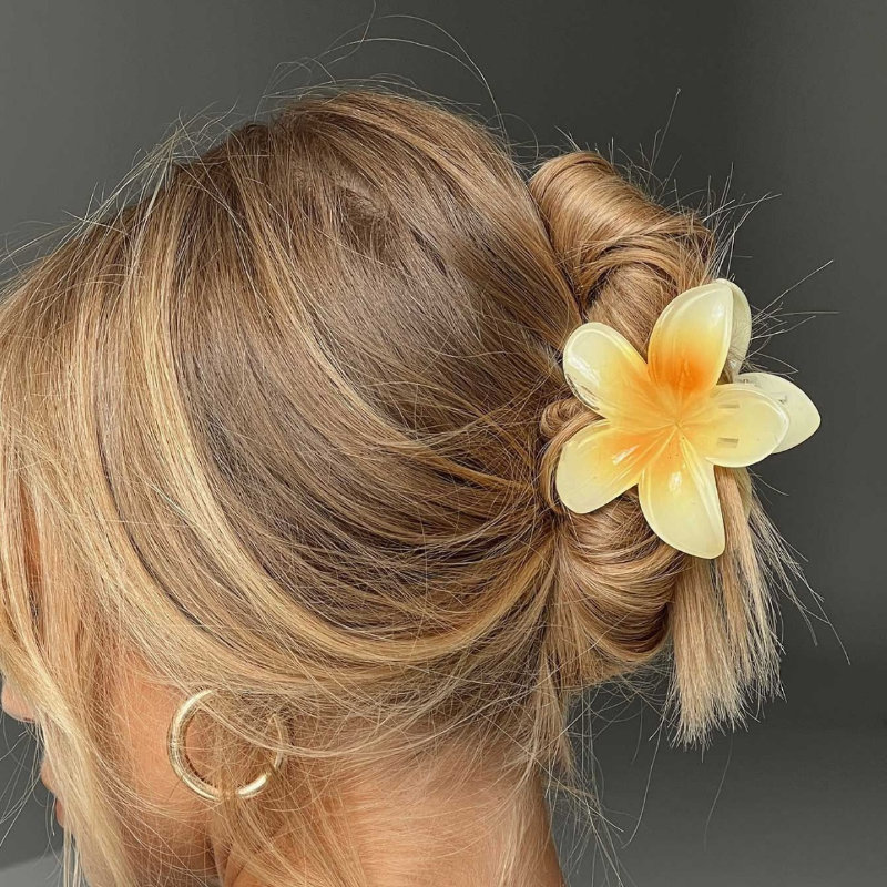 Pinces à cheveux fleur pour femmes, grande pince à cheveux bohème, épingles à cheveux, barrettes pour filles, accessoires pour cheveux de plage, vêtements de sauna, ,
