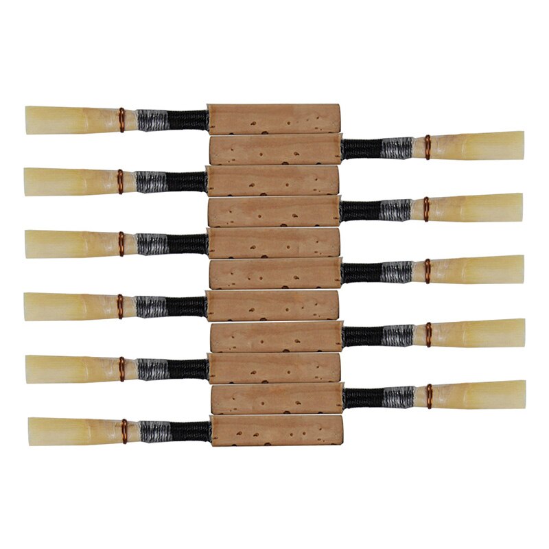 10PCS Hobo Riet Zwart Hoogwaardige Hobo Riet Handgemaakte Kurk Riet Medium Zachte Houtblazers Accessoires