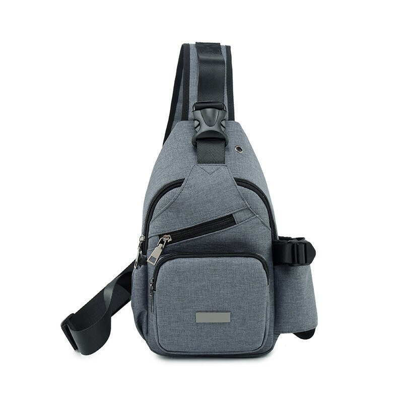 Men Belt Bags Travel Chest Bag Waist Packs Outdoor Shoulder Messenger Bags Handbags: Gray