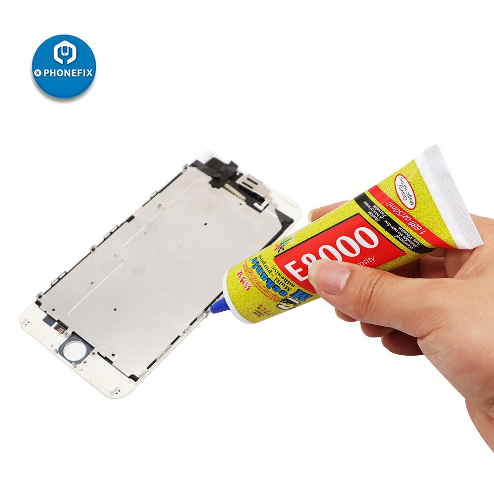 Mekaniker 15ml 50ml 110ml genomskinligt lim  e8000 industrilim flytande lim pasta lim glas träsmycken lcd reparation