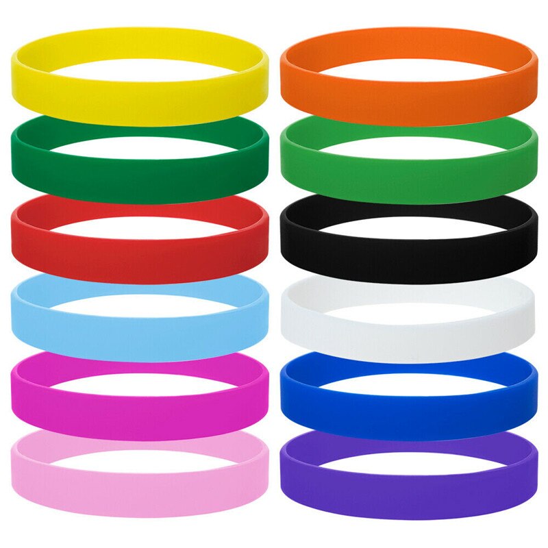 50pcs Glow in the Dark Power Silicone Bracelets Luminous Hologram Rubber wristband Men Women Teens Friendship Bangle