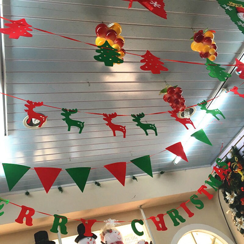 1 Set Christmas Season Hanging Flags Christmas Banners Ornament Decoration Festival Event Party Home Yard Decoration Supplies