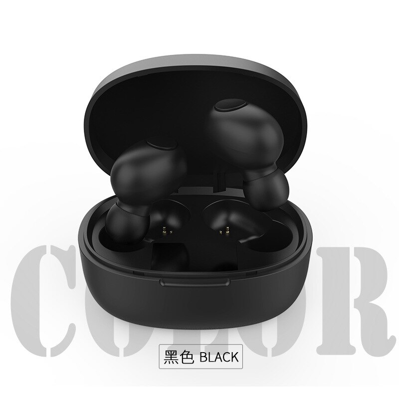 T12 Bluetooth Headset 5.0 Tws Draadloze In-Ear Batterij Indicator Sport Water Afvoer Draadloze Oortelefoon: Classic Black