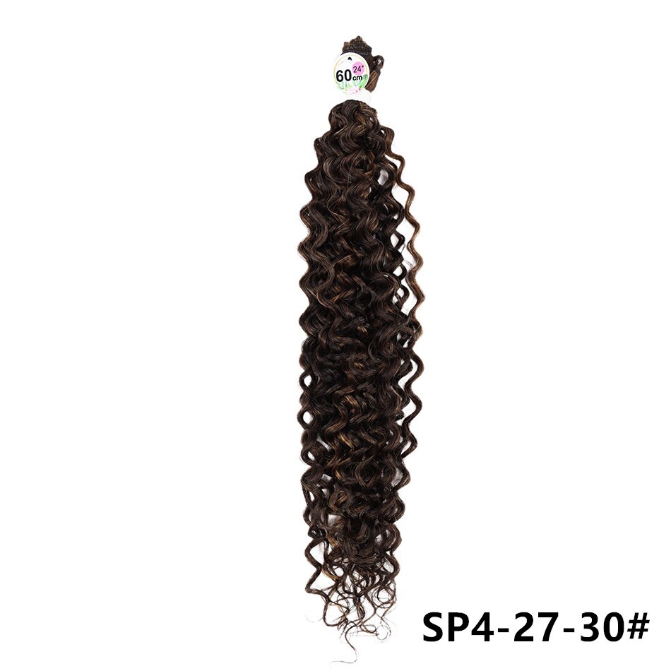 Synthetic Hair Bundles Kinky Curly Hair Extentions 100g/3Pcs Synthetic Weavings For Woman Afro Curls Ins Trendy RYLAI: SP4-27-30 / 22inches 100