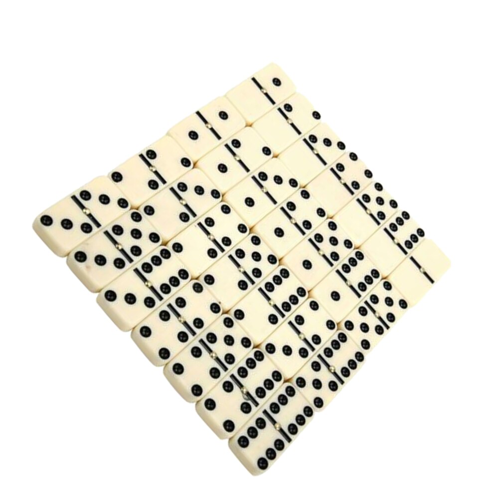 28pcs Learning Educational Dot Chess Game Classic Toy Travel Portable Entertainment Double Six For Kids Funny Dominoes Set