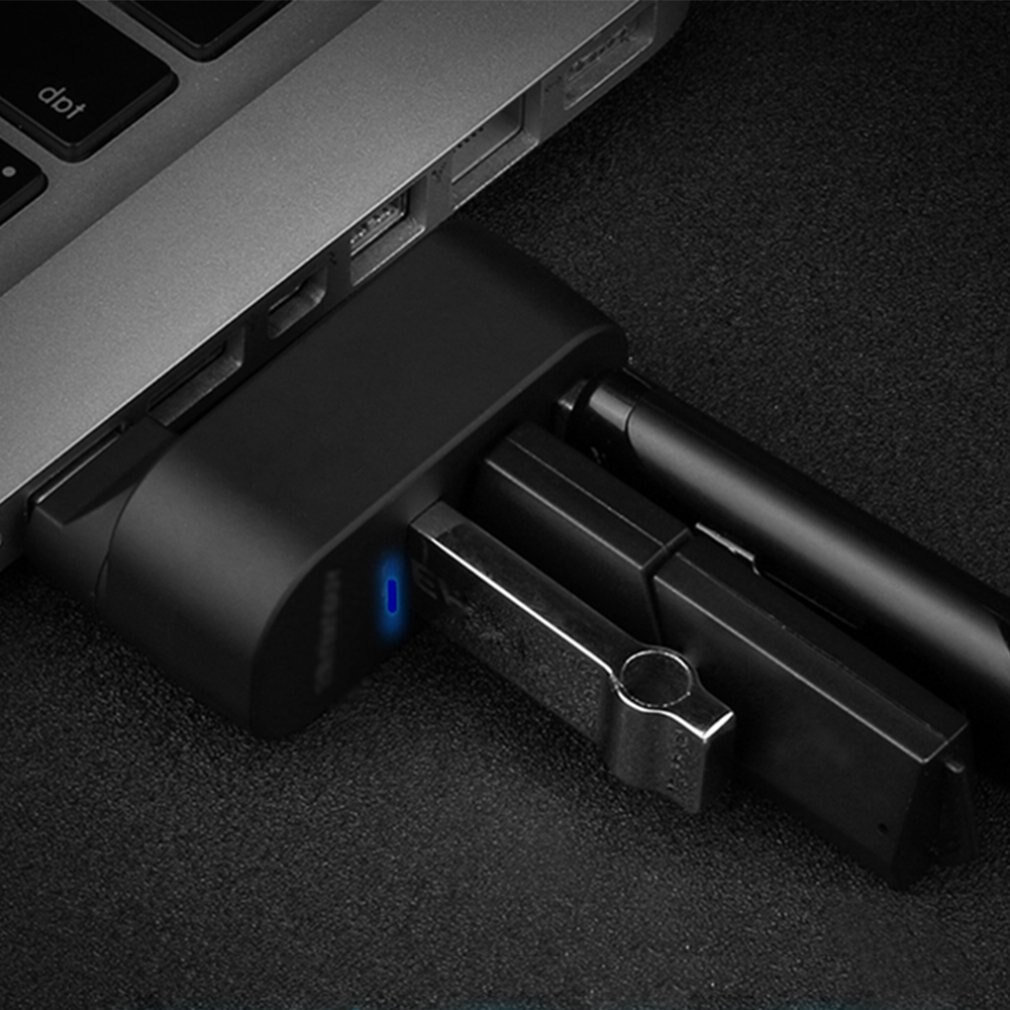 USB 2.0 Three-port Hub 7-character Rotating Hub Three-port Extender 3-port Hub Suitable for Windows for Mac