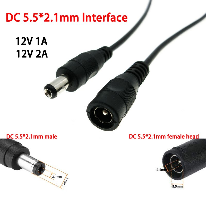 10m 5m 3M 1m 5.5*2.1mm DC Power connector Jack Ada... – Vicedeal