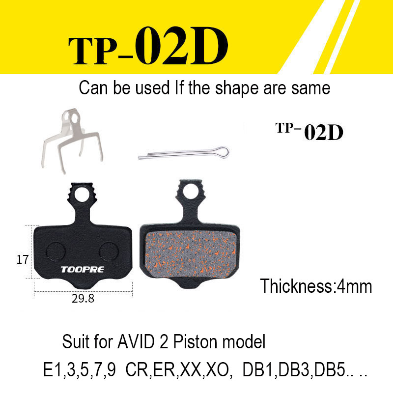 TOOPRE Mountain Bicycle Bike Disc Brake Pads Copper Fiber Semi Metal for Shimano M446 355 395 BB5 SRAM AVID HAYES Magura ZOOM: green