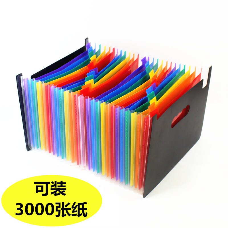 Korean-style File Holder A4 Multilayer Folder Large Capacity Information Archives Storgage Bag Students Test Paper Clip File Hol