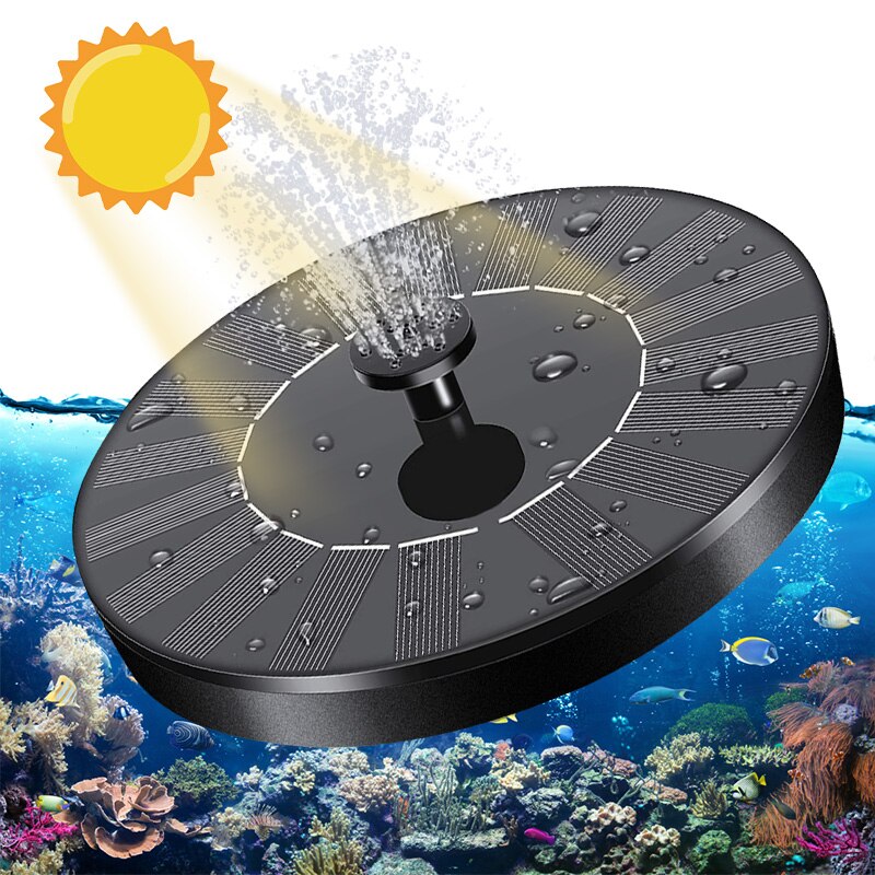 Solar Water Fountain Pool Pond Waterfall Fountain Garden Decoration Outdoor Bird Bath Solar Powered Fountain Floating Water
