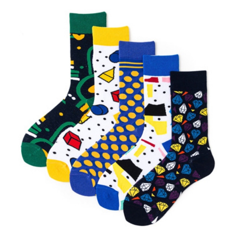 Hip hop harajuku street sokker unisex sjove herresokker glade sjove bomuldsstrømper farverige skateboard damesokker