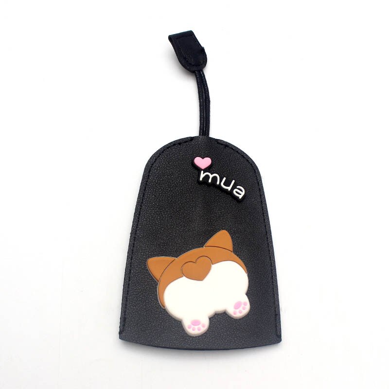 Moda śliczne Corgi Dog Pull typ futerał na klucze PU skórzany portfel na klucze gospodyni uchwyt na kluczyk samochodowy Case nowy skórzany brelok etui: 3