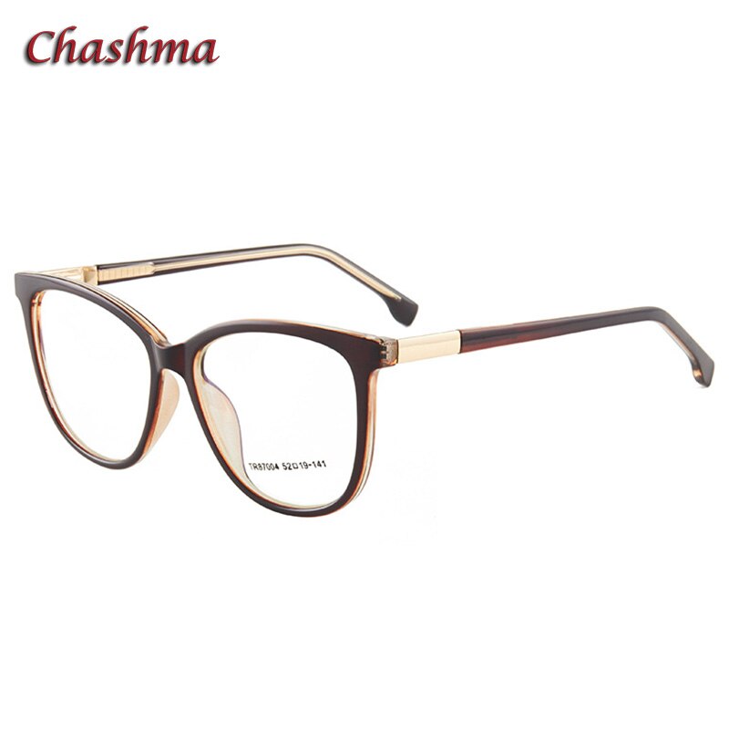 Anti Blue Ray Optical Glasses Frame TR90 Women Square Spectalces Students Gafas Prescription Lenses: Brown