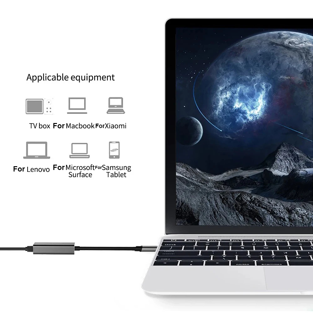USB Type C Ethernet Adapter 1000Mbps USB 3.0 RJ45 Network Card For MacBook PC Windows XP 7 8 10 Android USB Lan Internet Cable