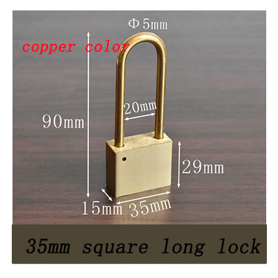 Solid Brass Padlock Multifunctional Door Lock Safety Waterproof Antirust Never Rust Security Outdoor Pure Copper Lock: black