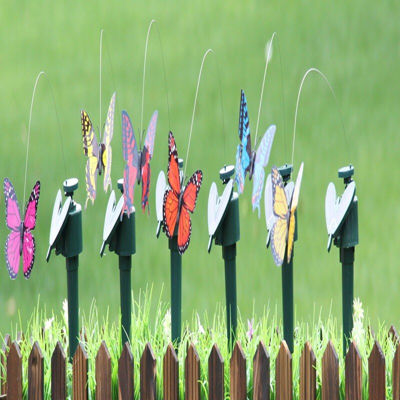 Solar Vlinder Kolibrie Tuinieren Idyllische Speelgoed Elektrische Fly Simulatie Butterfly Solar Veer Hummingbird Kleur Willekeurige