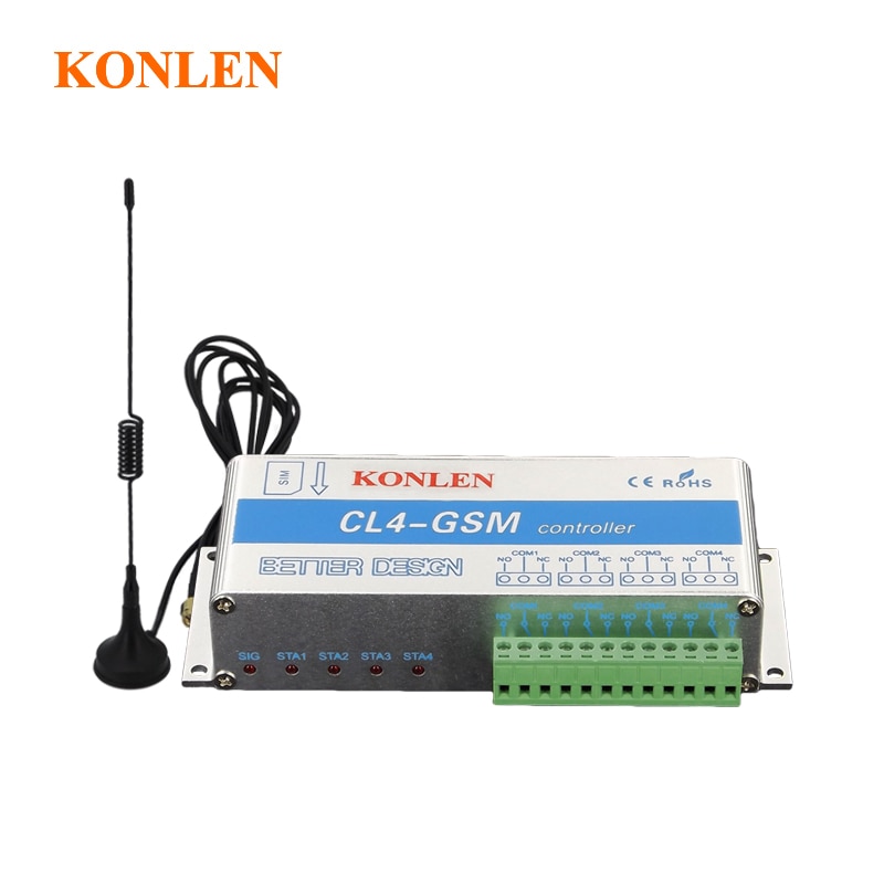 4 Channels GSM Relay Switch Call Sms Remote Control Controller Home Appliance on off Door Opener Quad band 850/900/1800/1900mhz