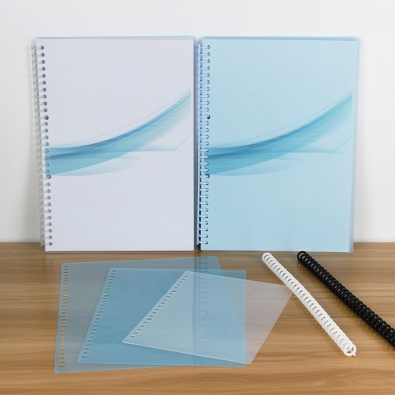 5Pcs 30 Holes Book Ring Loose Leaf Binder Spiral Rings Binding Coil Spines Plastic Notebook Binder Spiral Coils for DIY